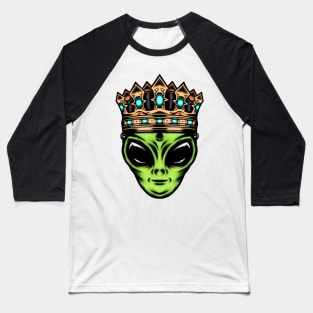 alien with gold crown Baseball T-Shirt